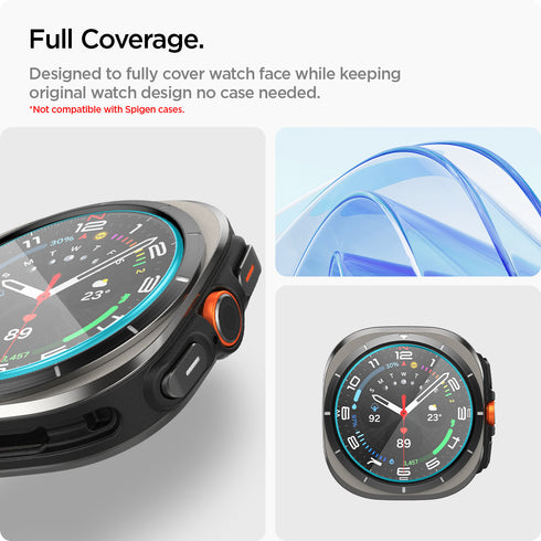 Spigen מגן מסך ל-Galaxy Watch Ultra (47mm) – GLAS.tR EZ Fit (2 יחידות)